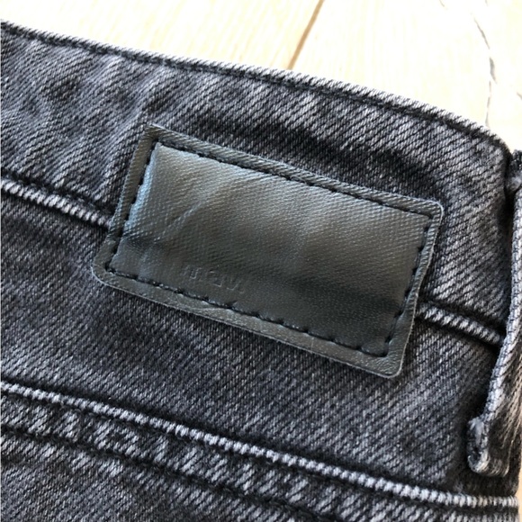 Mavi Wide Leg Cropped Raw Hem Black Jeans Size 24 - Picture 13 of 14